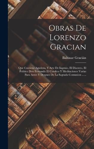 Cover image for Obras De Lorenzo Gracian