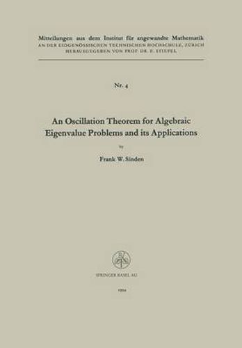 Cover image for An Oscillation Theorem for Algebraic Eigenvalue Problems and its Applications