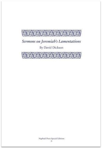 Sermons on Jeremiah's Lamentations