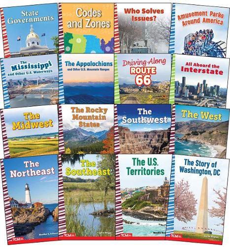 Cover image for Around the United States Social Studies Readers 16-Book Set