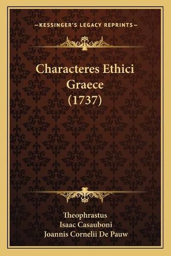 Cover image for Characteres Ethici Graece (1737)