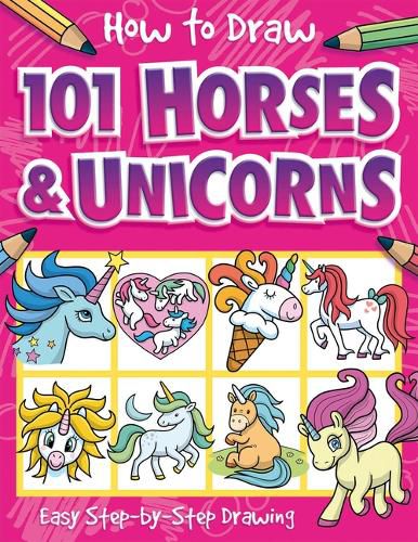 Cover image for How to Draw 101 Horses and Unicorns