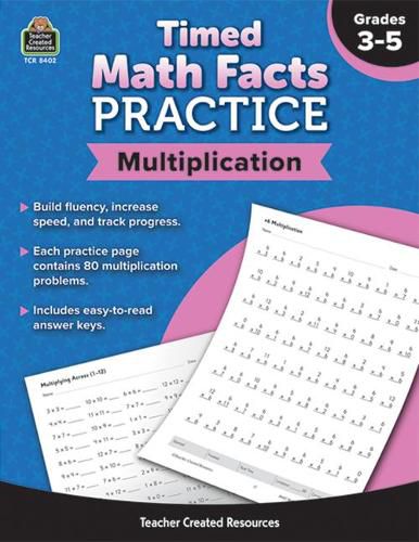 Cover image for Timed Math Facts Practice: Multiplication