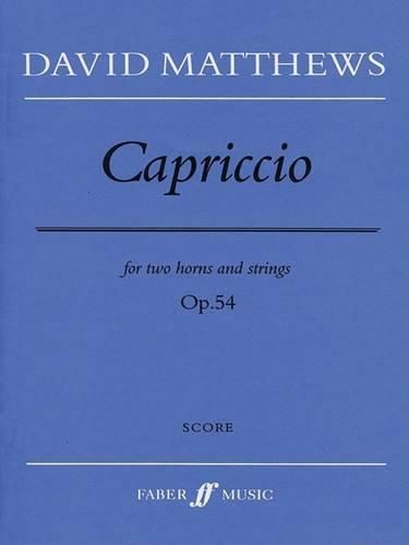 Cover image for Capriccio: (Score)