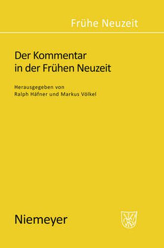 Cover image for Der Kommentar in der Fruhen Neuzeit