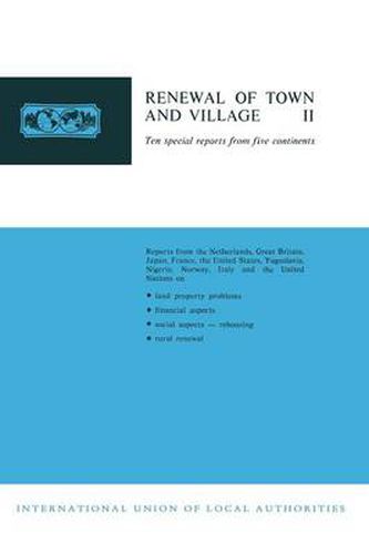 Cover image for Renewal of Town and Village II: Ten special reports from five continents