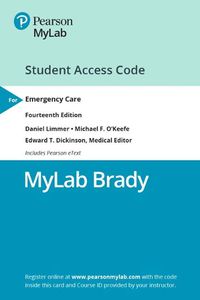 Cover image for Emergency Care -- MyLab BRADY with Pearson eText Access Code