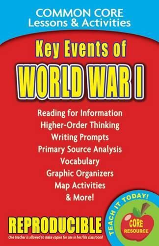 Cover image for Key Events of World War I - Common Core Lessons & Activities