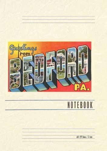 Cover image for Vintage Lined Notebook Greetings from Bedford, Pennsylvania