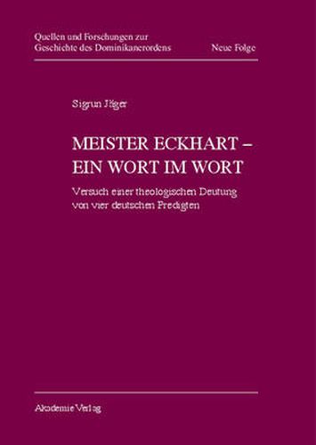 Cover image for Meister Eckhart - ein Wort im Wort