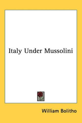 Cover image for Italy Under Mussolini