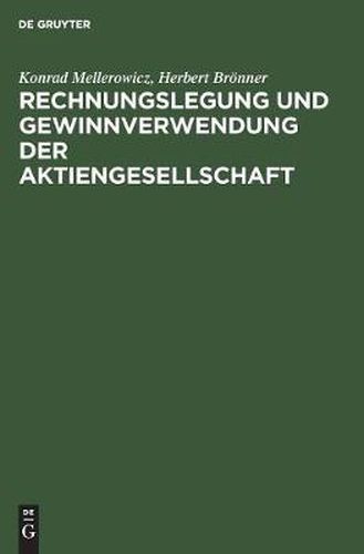 Cover image for Rechnungslegung und Gewinnverwendung der Aktiengesellschaft