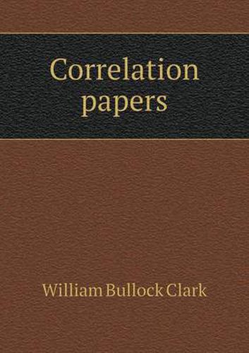 Cover image for Correlation Papers