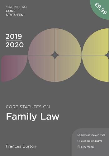 Cover image for Core Statutes on Family Law 2019-20