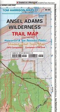 Cover image for Ansel Adams Wilderness Trail Map: Shaded-Relief Topo Map