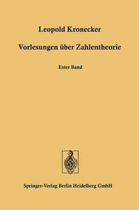 Cover image for Vorlesungen UEber Zahlentheorie: Erste Bis Dreiunddreissigste Vorlesung