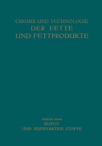 Cover image for Seifen Und Seifenartige Stoffe