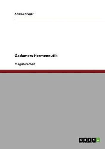 Cover image for Gadamers Hermeneutik