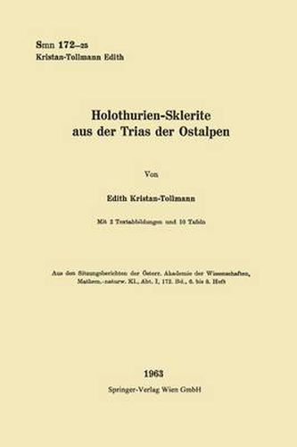 Cover image for Holothurien-Sklerite Aus Der Trias Der Ostalpen