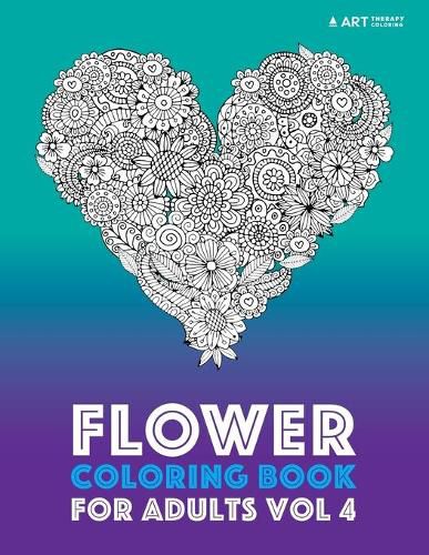 Cover image for Flower Coloring Book For Adults Vol 4