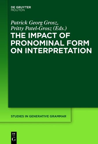 Cover image for The Impact of Pronominal Form on Interpretation