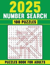 Cover image for 2025 Number Search Puzzles Book For Adults