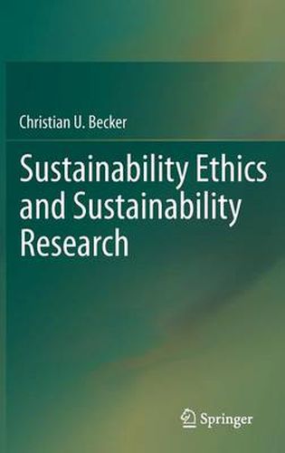 Cover image for Sustainability Ethics and Sustainability Research