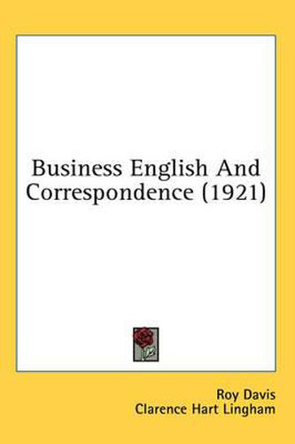 Cover image for Business English and Correspondence (1921)