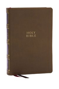 Cover image for KJV Holy Bible: Compact Bible with 43,000 Center-Column Cross References, Brown Leathersoft, Red Letter, Comfort Print (Thumb Indexing): King James Version