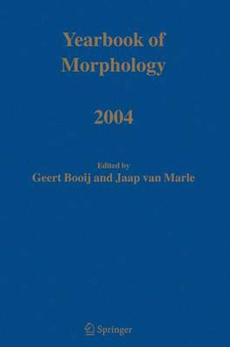 Cover image for Yearbook of Morphology 2004