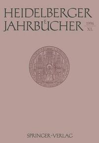 Cover image for Heidelberger Jahrbucher