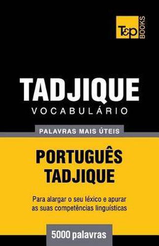 Cover image for Vocabulario Portugues-Tadjique - 5000 palavras mais uteis