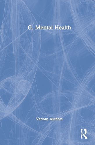 Cover image for G. Mental Health: Mental Health