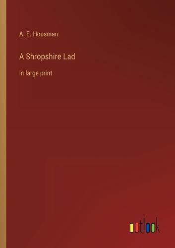 Cover image for A Shropshire Lad