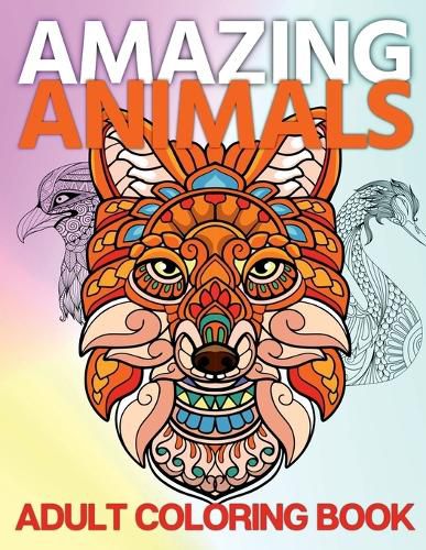 Cover image for Amazing Animals Adult Coloring Book