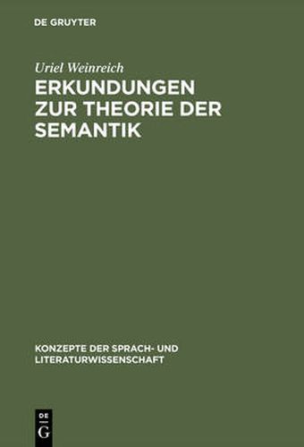 Cover image for Erkundungen zur Theorie der Semantik