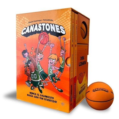 Cover image for Estuche Canastones: 2 libros + pelota / The Super Hoopers Book Set: 2 books + basketball ball (Spanish Edition)