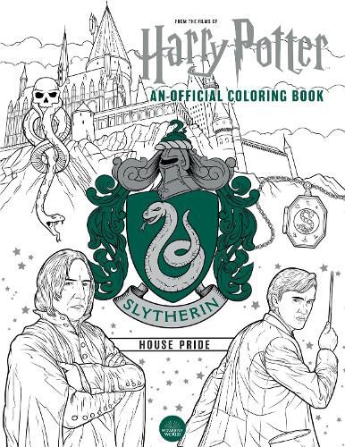 Cover image for Harry Potter: Slytherin House Pride: The Official Coloring Book: (Gifts Books for Harry Potter Fans, Adult Coloring Books)