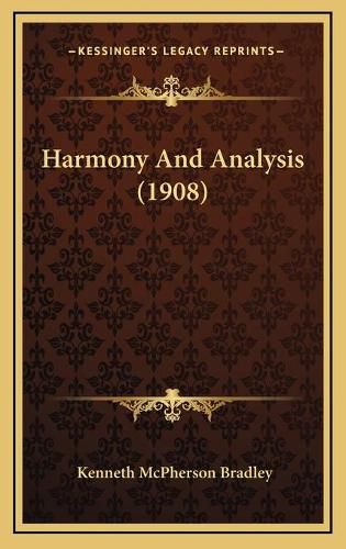 Cover image for Harmony and Analysis (1908)