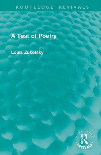 Cover image for A Test of Poetry