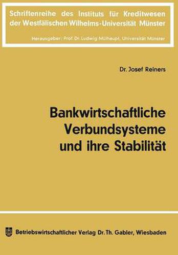 Cover image for Bankwirtschaftliche Verbundsysteme Und Ihre Stabilitat