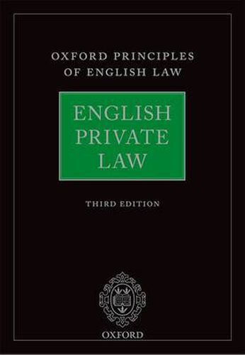 Cover image for English Private Law: Oxford Principles of English Law