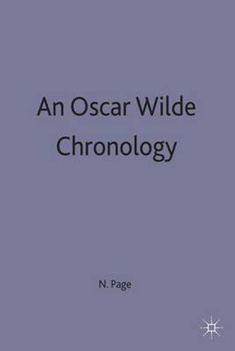 Cover image for An Oscar Wilde Chronology