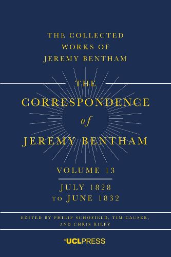 Cover image for The Correspondence of Jeremy Bentham, Volume 13