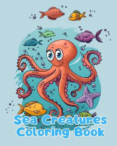 Cover image for Sea Creatures Coloring Book