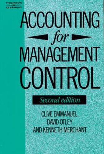 Cover image for Accounting for Management Control