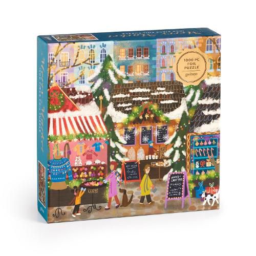 Cover image for Joy Laforme Merry Market 1000 Piece Foil Puzzle in a Square Box