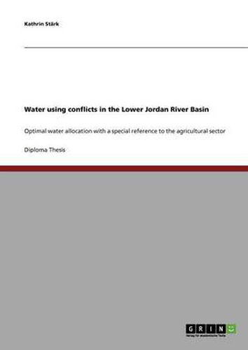 Cover image for Water using conflicts in the Lower Jordan River Basin: Optimal water allocation with a special reference to the agricultural sector