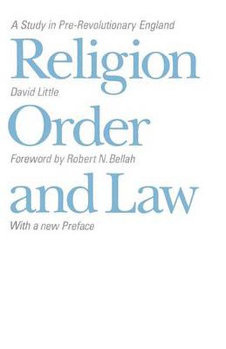 Cover image for Religion, Order and Law: A Study in Pre-revolutionary England