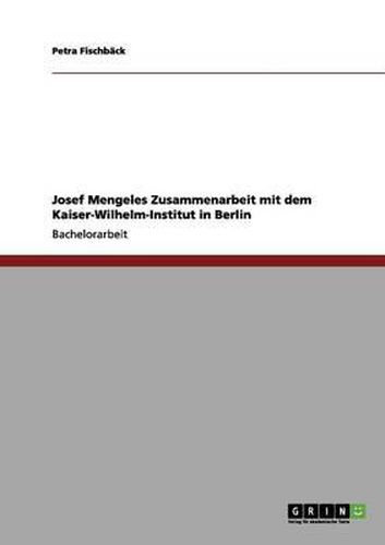 Cover image for Der Todesengel Und Seine Kollegen: Josef Mengeles Zusammenarbeit Mit Dem Kaiser-Wilhelm-Institut in Berlin